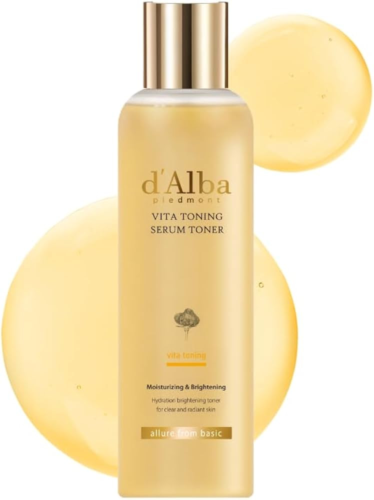 d'alba Piedmont Wei\u00dftr\u00fcffel Vita Toning Serum Toner, Glashaut-Effekt mit Doppel-Vitamin... | Amazon (DE)