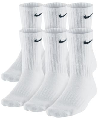 Nike Men's Cotton Crew Socks 6-Pack - Black | Macy's