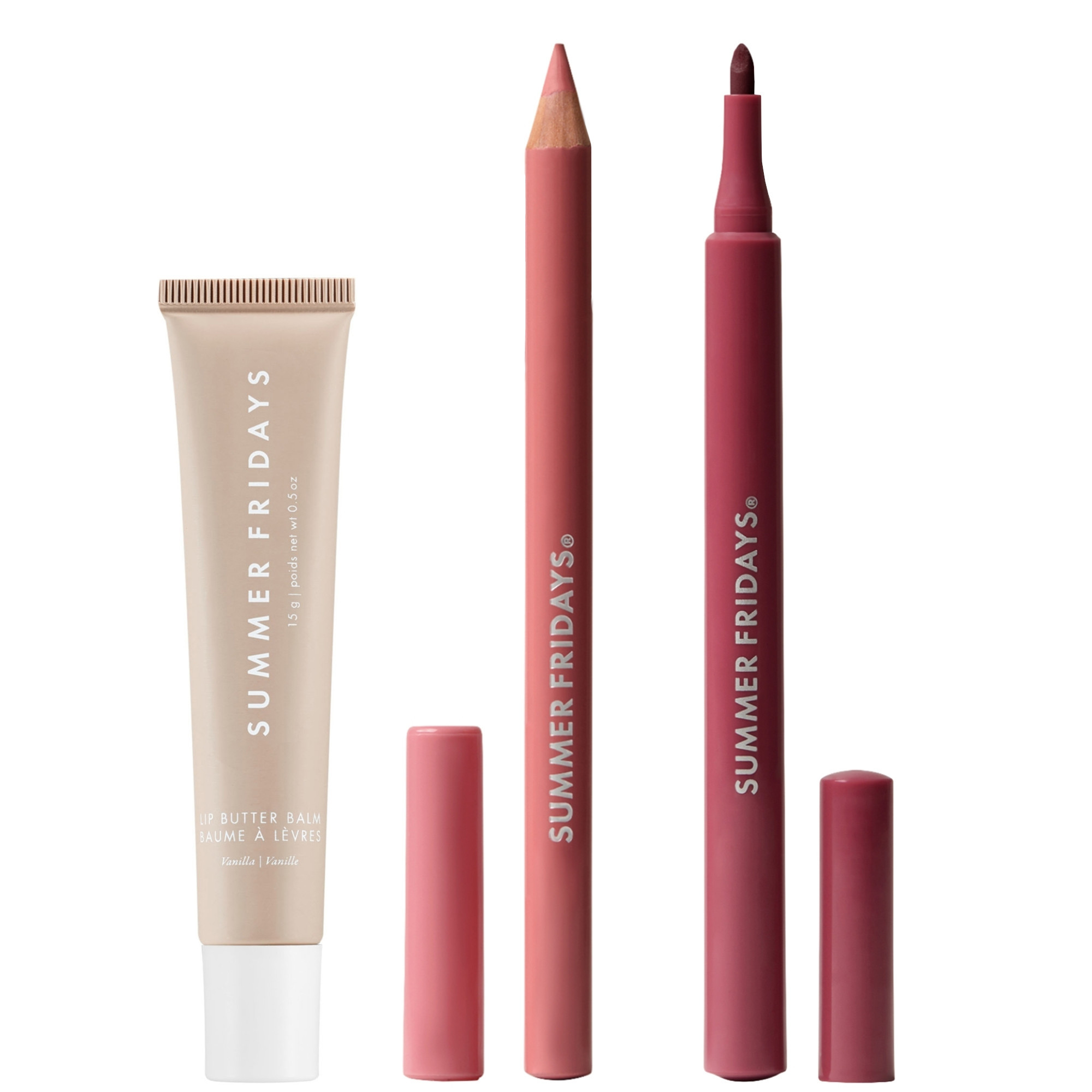 Summer Fridays Essential Lip Kit: Rose | Cult Beauty