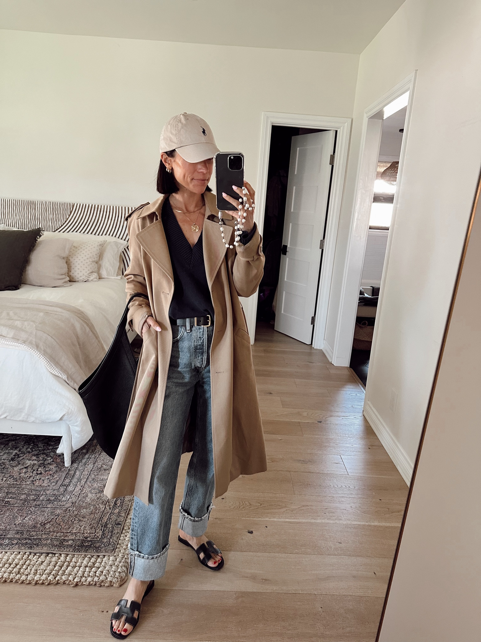 Today’s spring outfit 
Jeans run big I recommend sizing down 
Sweater is 100% cotton and perfect for spring - runs tts 

#LTKover40