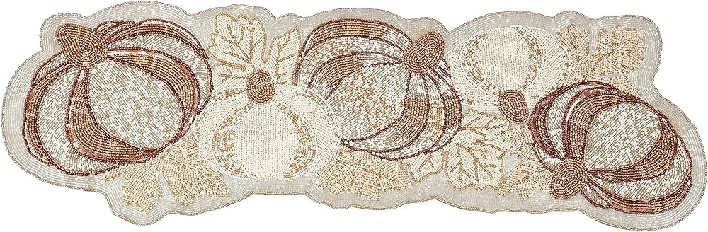 Pumpkin Patchwork Beaded Table Runner | Amazon (US)