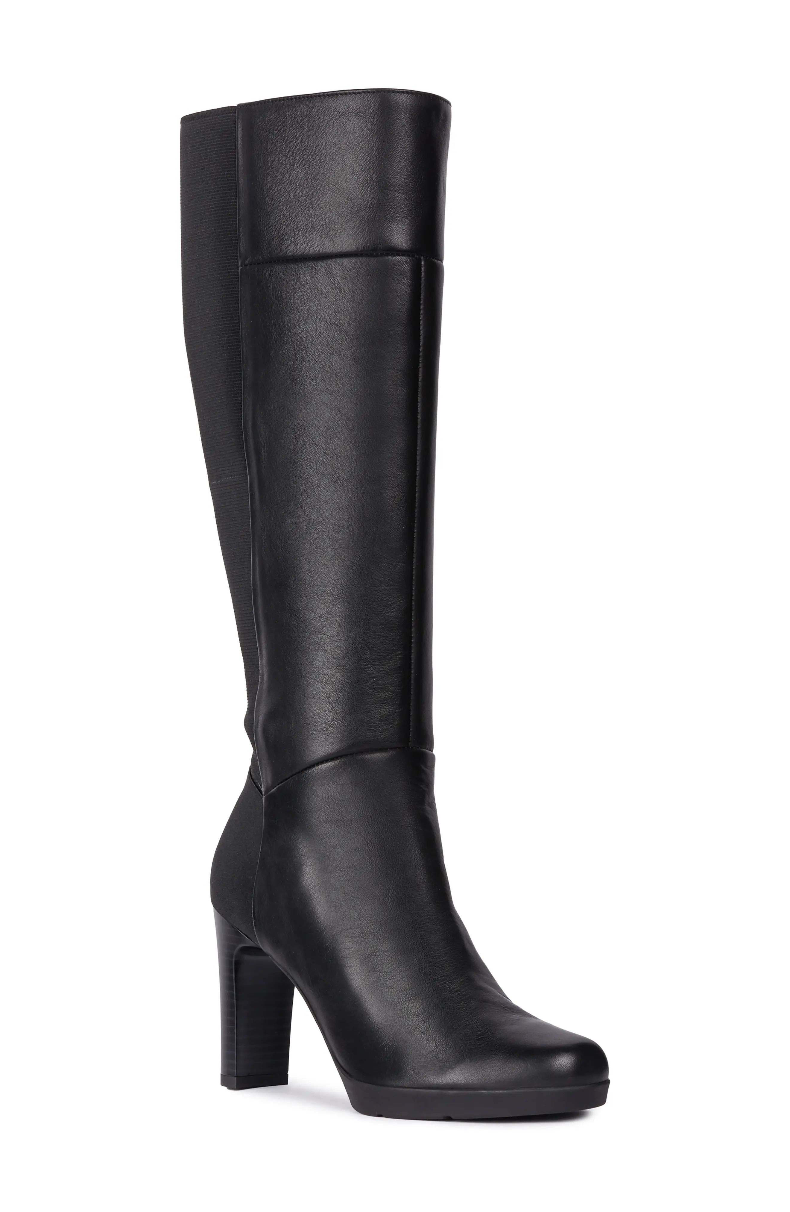 Women's Geox Annya Knee High Boot, Size 5US / 35EU - Black | Nordstrom