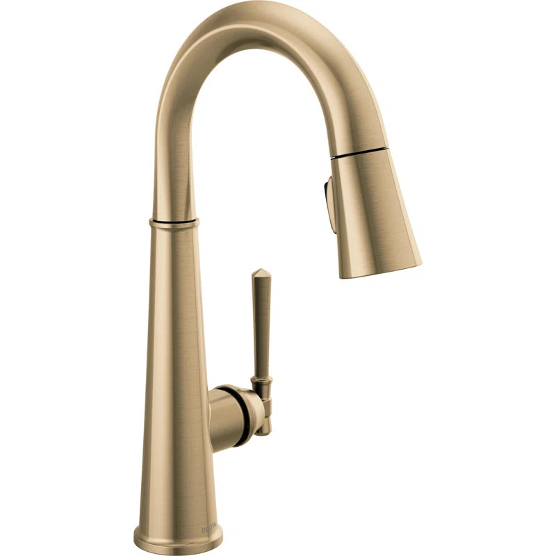 Emmeline Pull Down Touch Clean Button Spray Single Handle Kitchen Faucet with Accessories | Wayfair North America