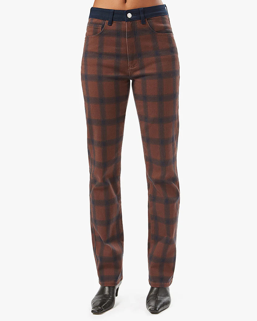 Color Block Modern Plaid Stretch Twill Icon Jeans | We Wore What