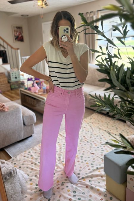 The pink pants I didn’t know I needed in my closet. 

YALL I’m a neutral gal but I’m feeling these! 😍

Old Navy’s extra high waisted wide leg denim ✨ wearing a size 4 regular and I’m 5’8” around 130/135lbs

The top I’m in a small and it’s a nice light knit. Perfect for spring 🌸

Spring outfit / mom outfit / mom style / old navy / amazon find / cool mom 

#LTKstyletip #LTKSeasonal #LTKfindsunder100