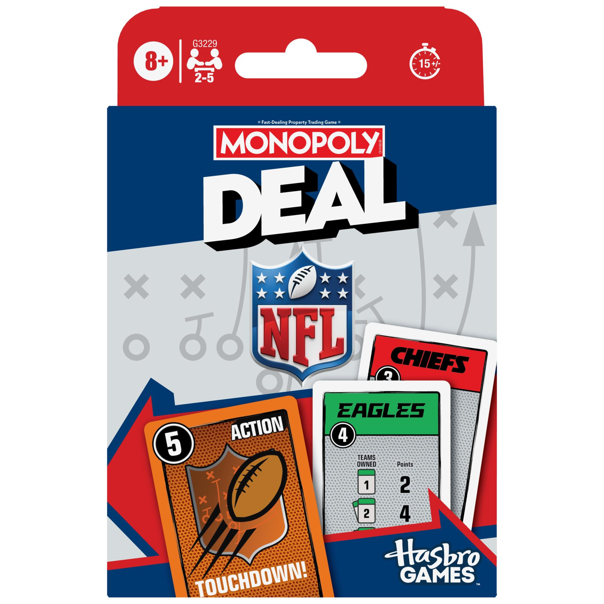 Monopoly Deal NFL Edition Game | Officially Licensed NFL Card Game for Families and Kids | Ages 8... | Amazon (US)