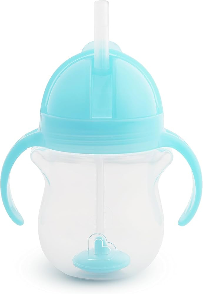 Munchkin® Any Angle™ Weighted Straw Trainer Cup with Click Lock™ Lid, 7 Ounce, Blue | Amazon (US)