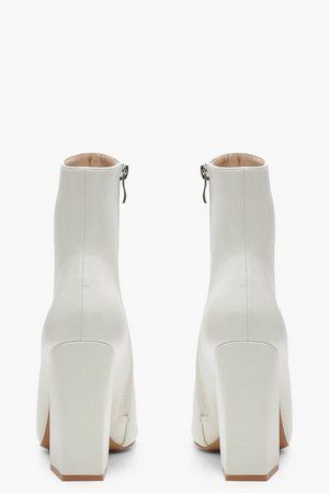 Flared Heel Sock Boots | Boohoo.com (US & CA)