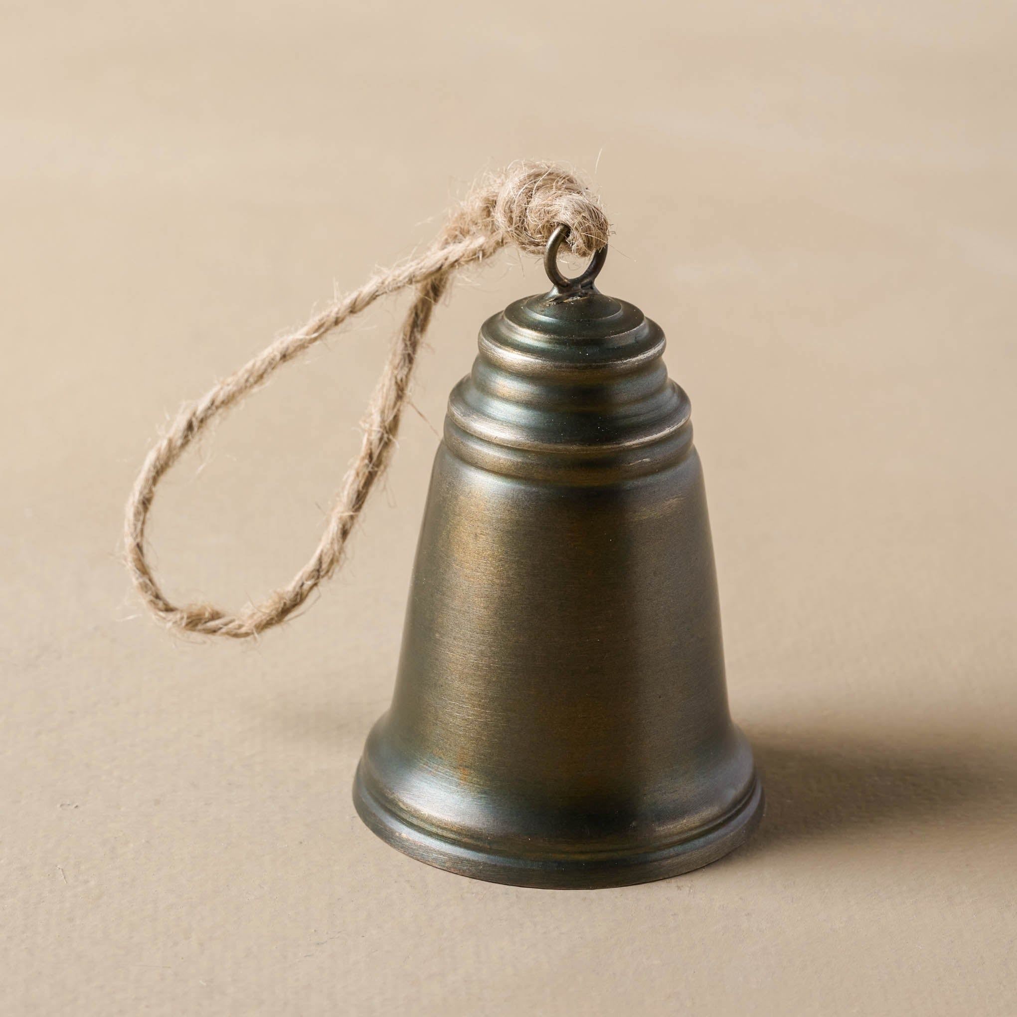 Antiqued Brass Bell Ornament | Magnolia