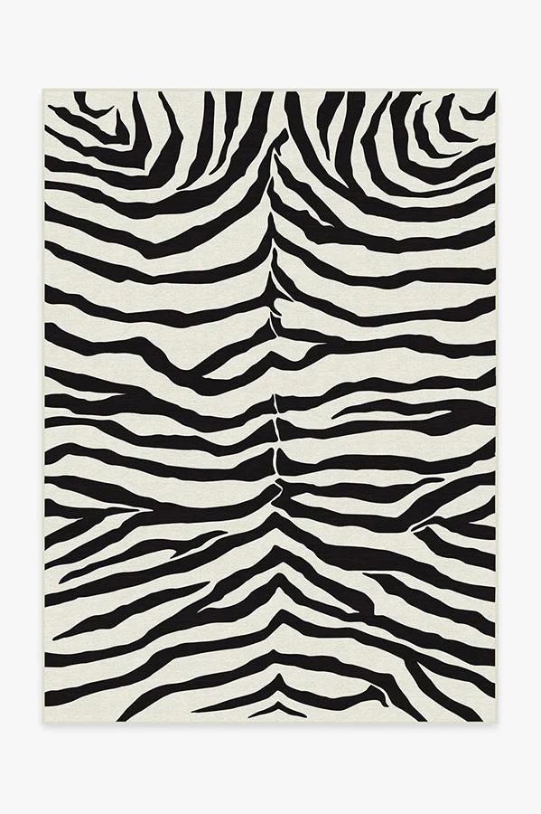 Zebra Black Rug | Ruggable