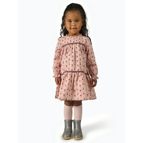 Modern Moments by Gerber Toddler Girl Tiered Dress with Ric Rac, Sizes 12M-5T - Walmart.com | Walmart (US)