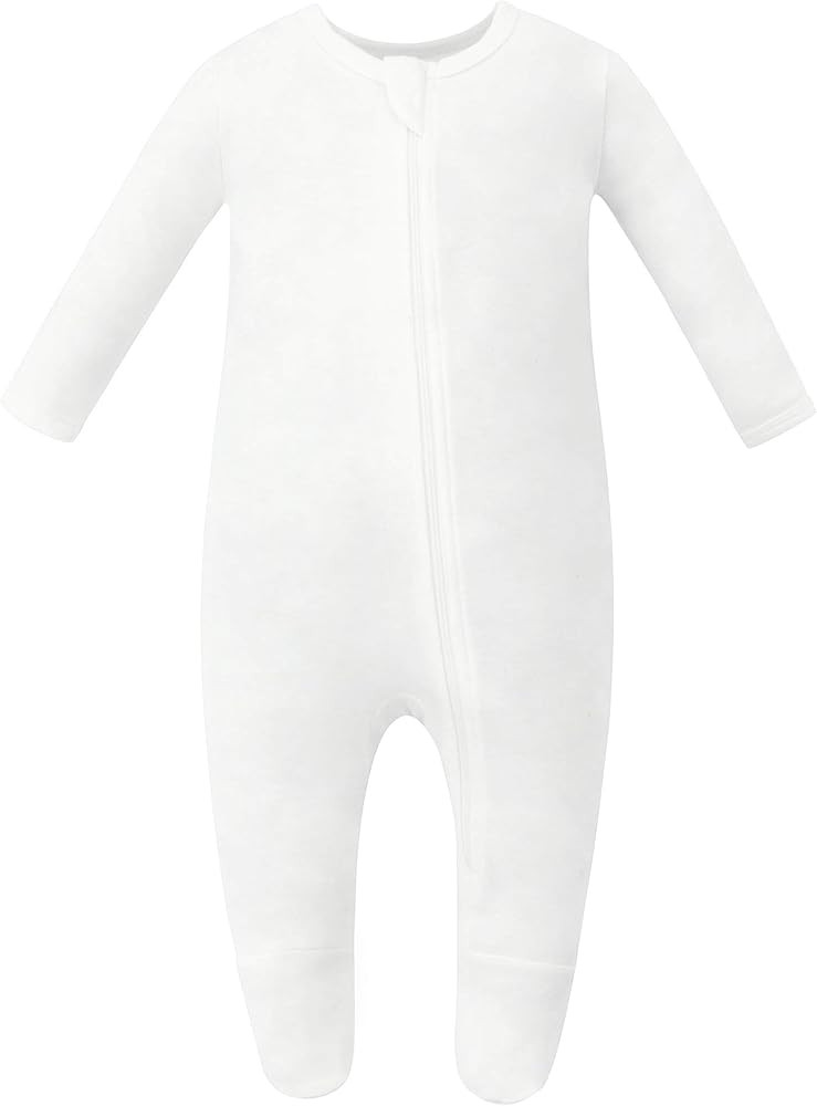 Owlivia Organic Cotton Baby Pajamas, Boys Girls Zip Front Sleep 'N Play, Footed Sleeper, Long Sleeve | Amazon (US)