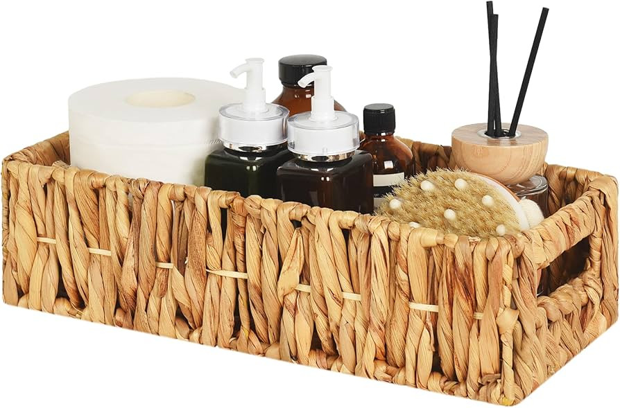 StorageWorks Back of Toilet Basket, Storage Basket for Bathroom, Wicker Baskets for Organizing, S... | Amazon (US)