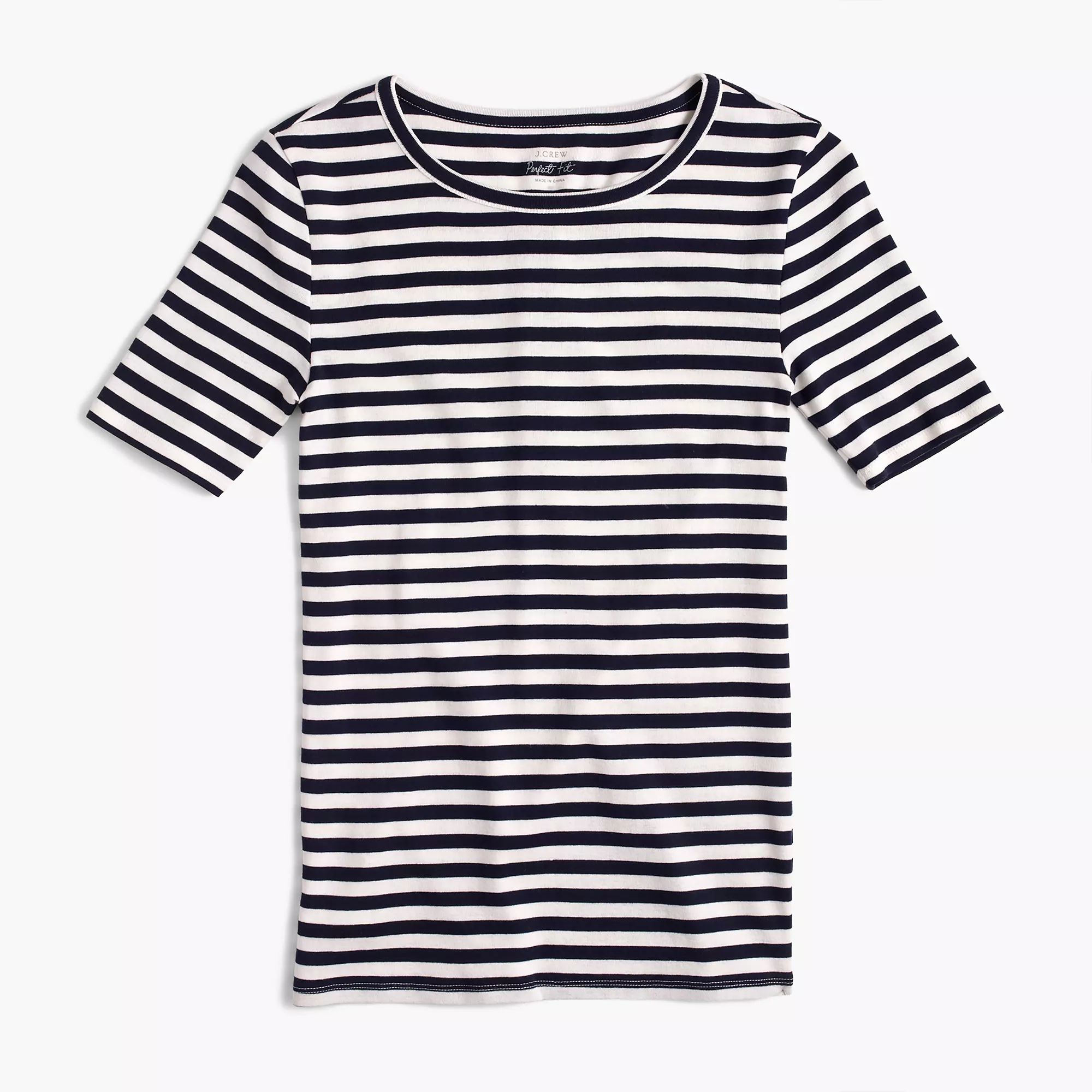 New perfect-fit T-shirt in stripe | J.Crew US