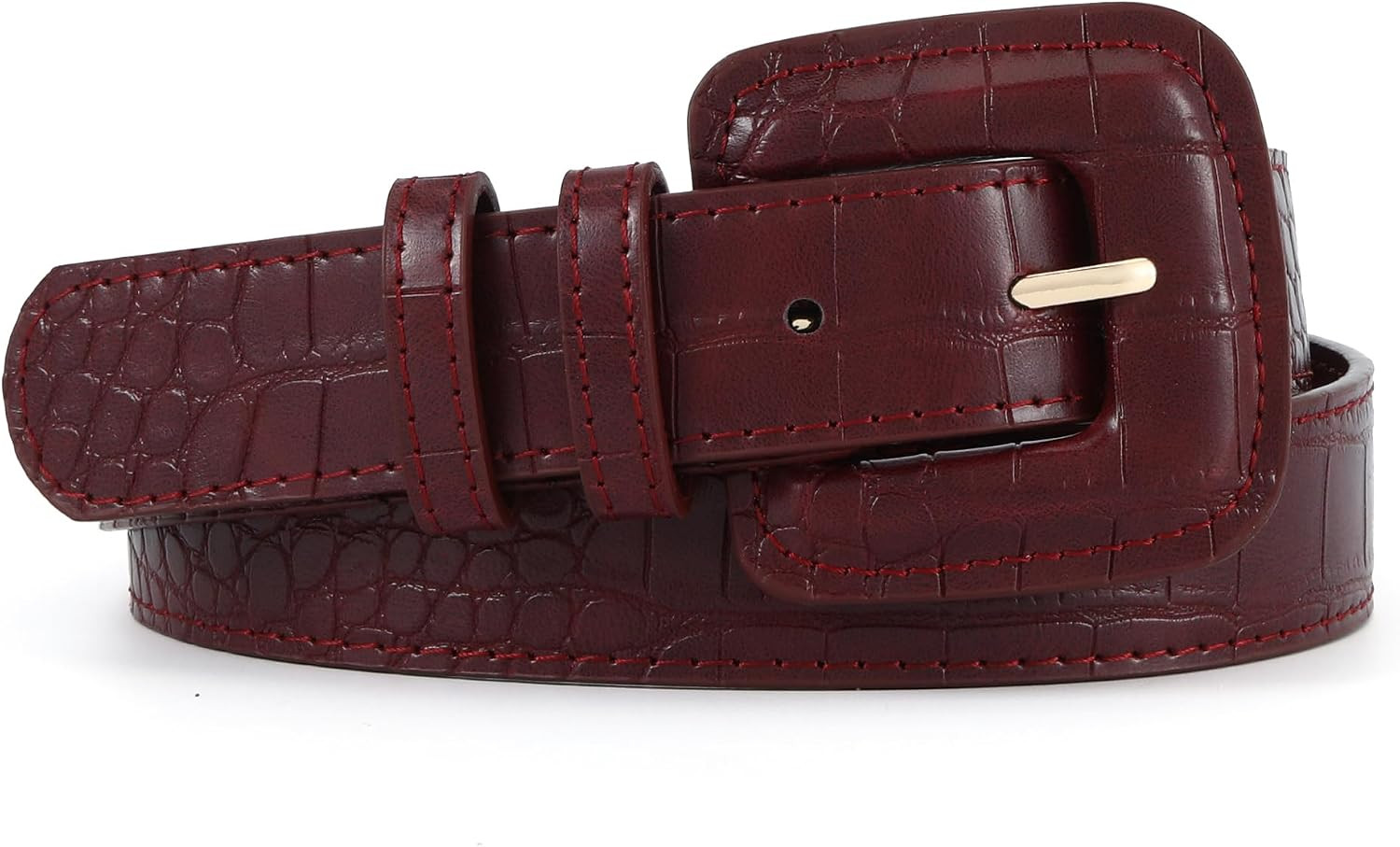 Belt for Women Jeans Dress Coats with Covered Buckle | Amazon (US)
