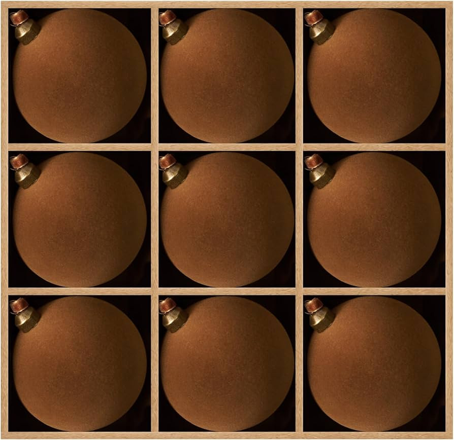 DN DECONATION Christmas Ball Ornaments Set of 9 – Brown Velvet Shatterproof Christmas Tree Orna... | Amazon (CA)