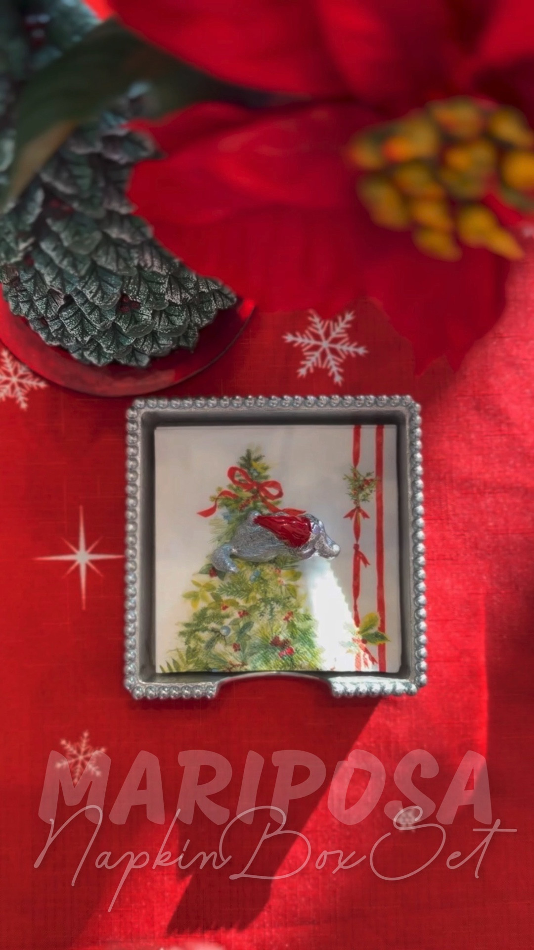 Napkins… but make them ✨intentional✨

USE COUPON CODE MAGGIE15 FOR 15% OFF YOUR PURCHASE SITE WIDE!! 🤩🥳

Because if I’m hosting (or pretending I am), the napkins deserve a moment too.
This Mariposa Napkin Box Set is doing the most in the best way:

• Handcrafted from 100% recycled aluminum
• Comes as a full set — box, weight + patterned napkins
• Mix & match weights + napkins for every season
• Chic enough for holidays, neutral enough for Tuesday
• Napkin weights = no flying napkins when the wind (or the dog) gets involved

Shown here with 3 different napkin styles + 3 different weights because one vibe is simply not enough.
Holiday set today, everyday entertaining tomorrow — zero reason this should only come out once a year.

Casual hosting 🤝 haute décor
Styled, secured, and very much dog-approved 🐶

✨ Bonus: Get 10% off your first order when you sign up for emails at mariposa.com

#LTKHoliday #LTKHome #LTKGiftGuide