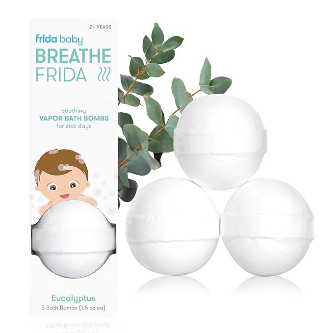 Frida Baby Natural Vapor Bath Bombs for Toddlers & Kids, Eucalyptus Essential Oil Bath Bombs for ... | Amazon (US)