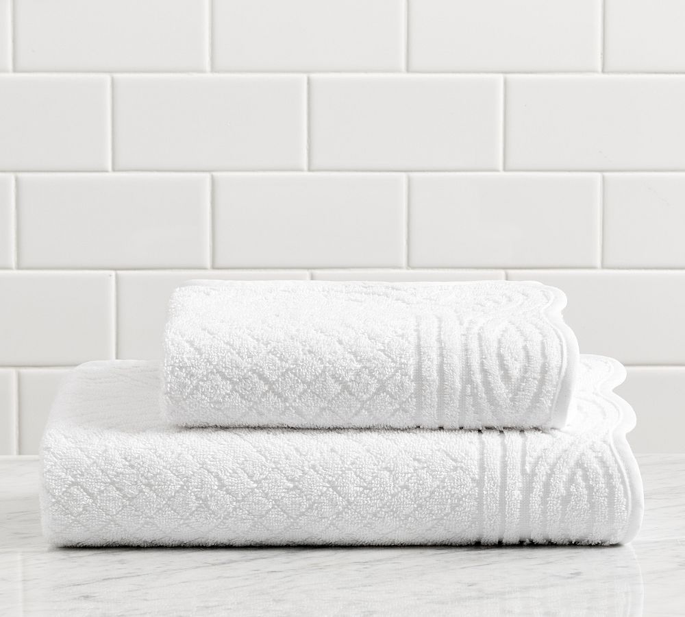 Heirloom Scalloped Towel | Pottery Barn (US)