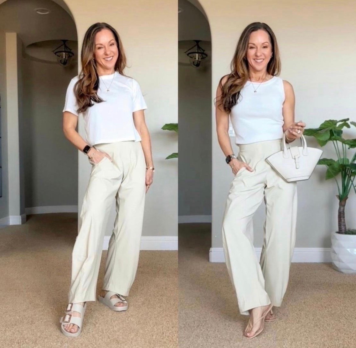 These pull-on pants have become one of the hardest-working pieces in my closet. The relaxed wide leg gives them a tailored look without sacrificing comfort, and they pair just as easily with sandals for daytime as they do with a structured bag for dinner.

Wide leg pants, Pull on pants, Neutral outfit, Petite friendly, Capsule wardrobe, Summer to fall style, Comfortable fashion, Everyday style, EverydayHolly

#LTKOver40 #LTKPetite #LTKootd