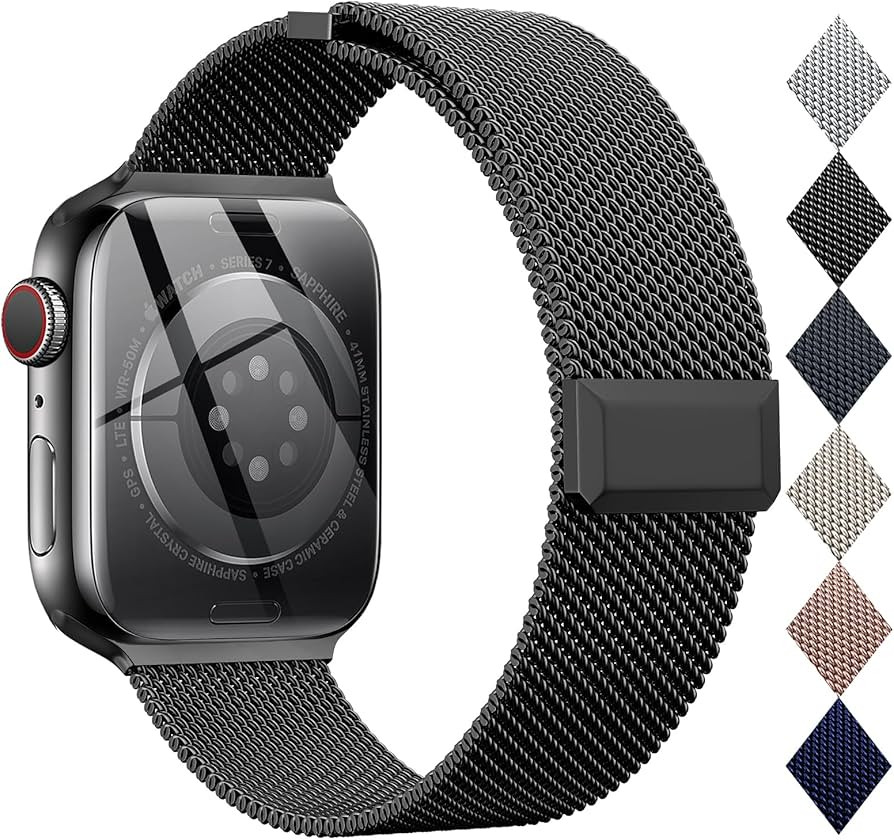 EPULY Compatible with Apple Watch Band 42mm 44mm 45mm 49mm 38mm 40mm 41mm,Stainless Steel Mesh Lo... | Amazon (US)