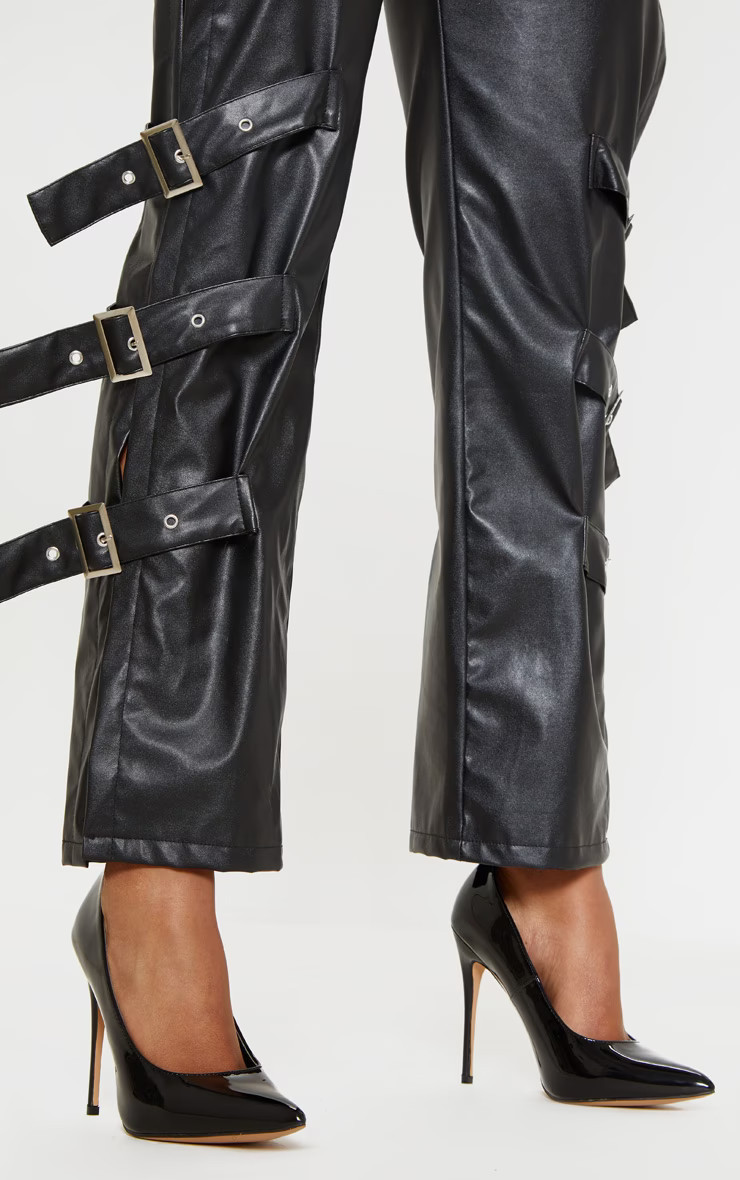 Black Patent Pu Court Heels | PrettyLittleThing UK