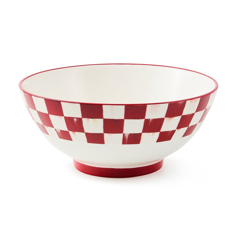 Cherry Check Serving Bowl | MacKenzie-Childs