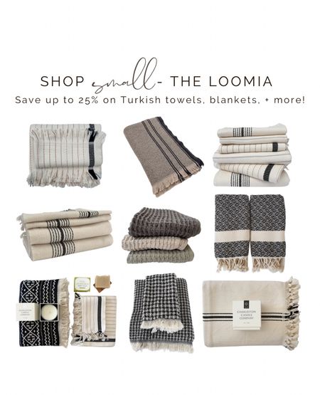 Shop small Saturday with the loomia! 

Turkish towels
Throws
Gift for her

#LTKsalealert #LTKGiftGuide #LTKCyberweek