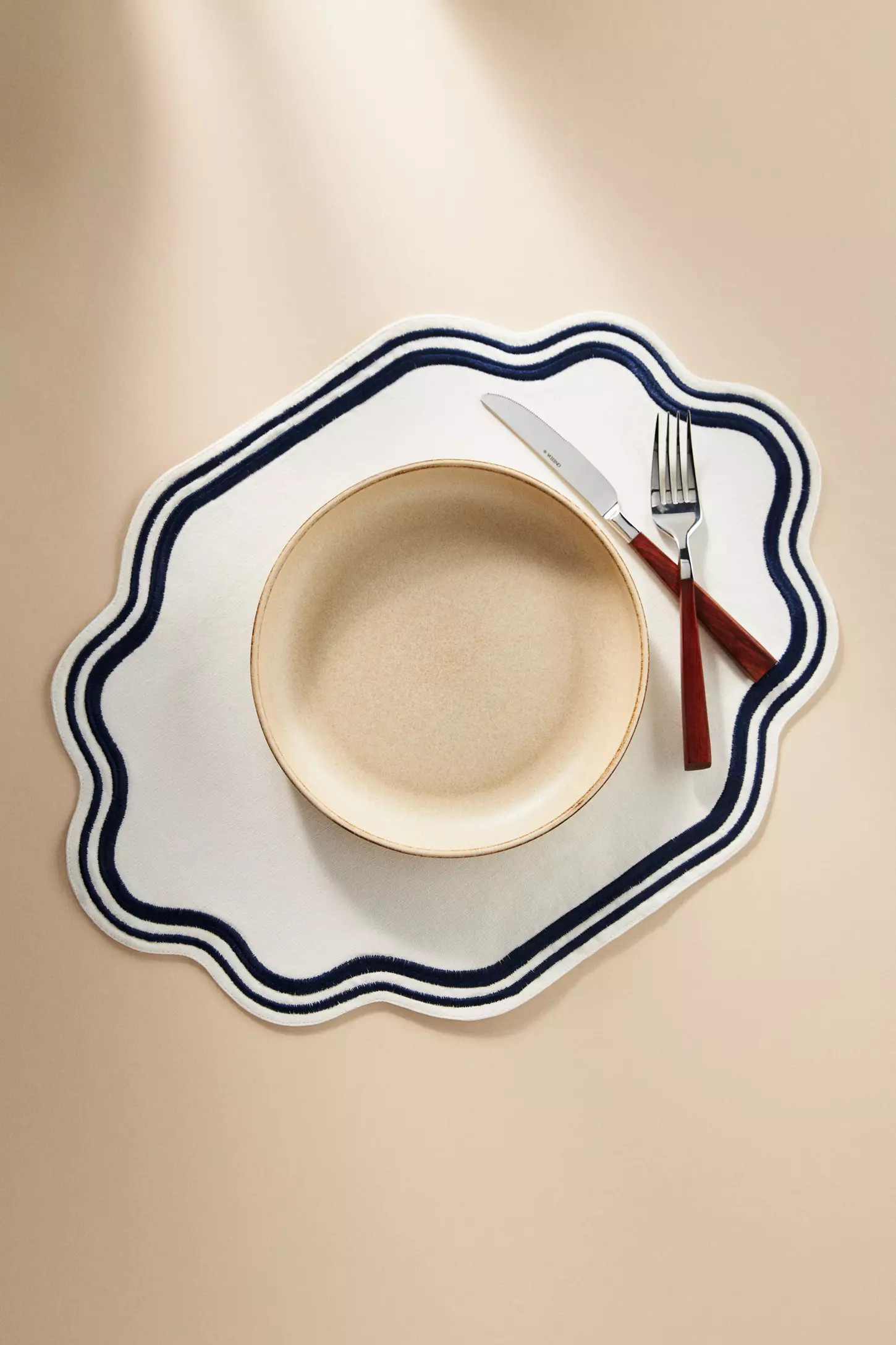 Madeline Embroidered Cotton Placemat | Anthropologie (US)