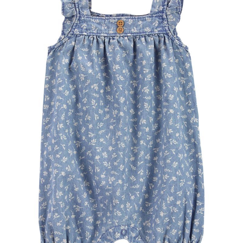 Baby Floral Chambray Romper | Carter's