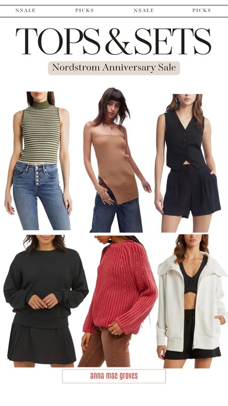 Nordstrom anniversary sale tops & sweater picks! Wide variety of tops ranging from sweaters, tanks, vests, cardigans & more. 

#LTKStyleTip #LTKxNSale #LTKOver40