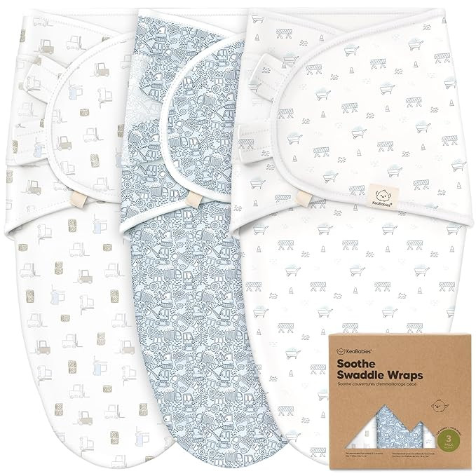 3-Pack Organic Baby Swaddle Sleep Sacks - Newborn Swaddle Sack, Ergonomic Baby Swaddles 0-3 Month... | Amazon (US)