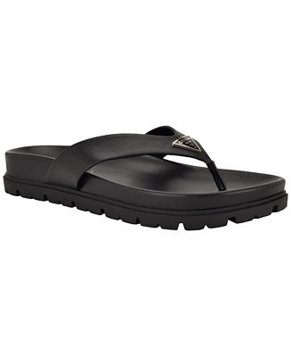 GUESSWomen's Davelle Thong Slip-On Lug Sole Sandals | Macy's