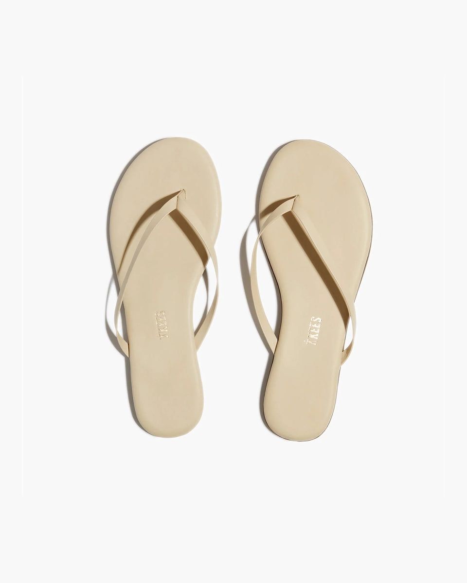 Lily Nudes in Seashell | Women's Leather Flip Flops & Sandals | TKEES | TKEES