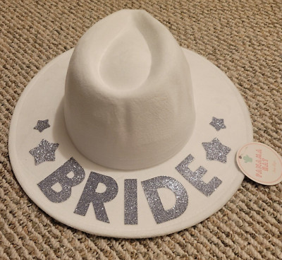 Target Bride Panama Cowgirl Hat White and Silver One Size  | eBay | eBay US