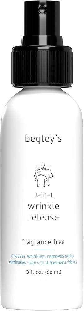 Begley's 3-in-1 Wrinkle Remover, Quick Fix Wrinkle Release, Static Cling Remover, Odor Eliminator... | Amazon (US)