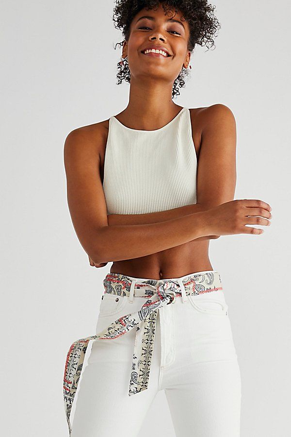Bandana Stitched Wrap Belt by Free People, Neutral Combo, One Size | Free People (Global - UK&FR Excluded)