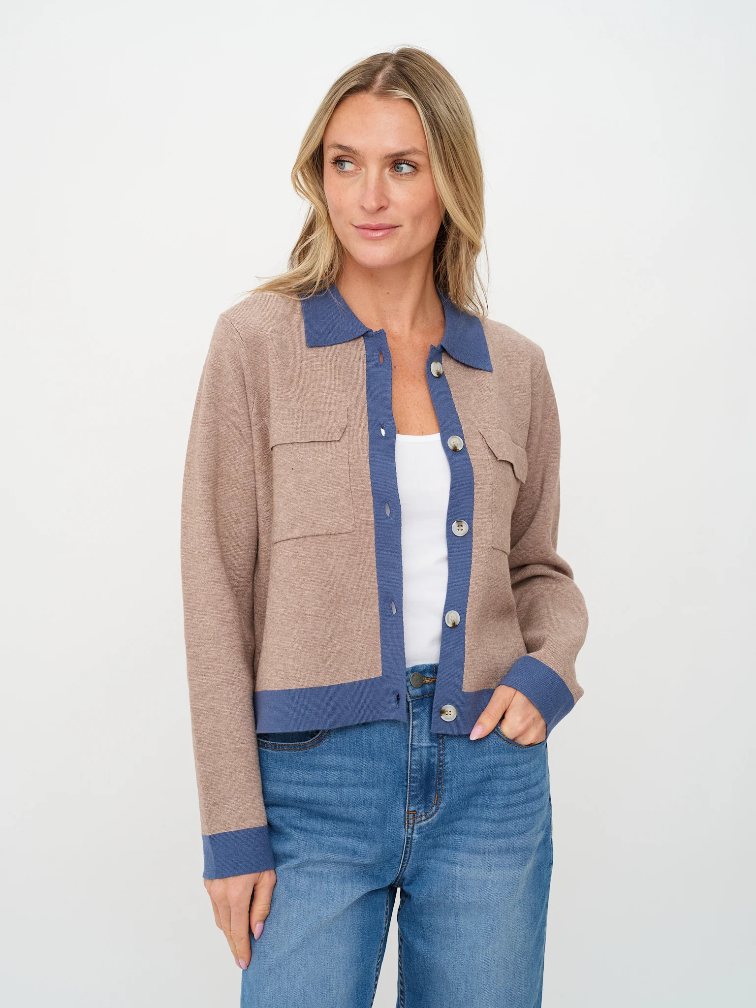 fallon cardigan [latte] | Six Fifty Clothing