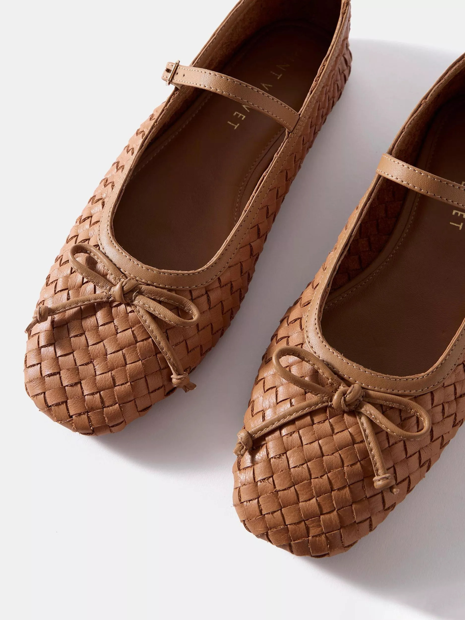 Charley Woven Leather Pumps, Tan | John Lewis (UK)