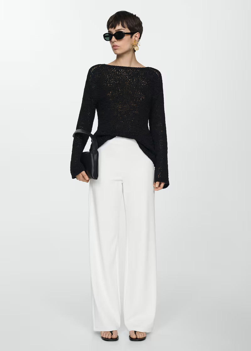 Flowy straight-fit pants -  Women | Mango USA | MANGO (US)