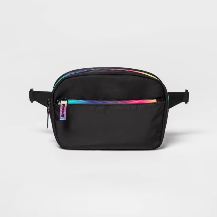 Pride Adult Crossbody Fanny Pack - Black | Target