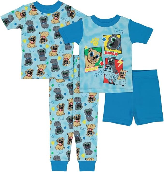 Disney Boys' 4-Piece Snug-fit Cotton Pajamas Set | Amazon (US)
