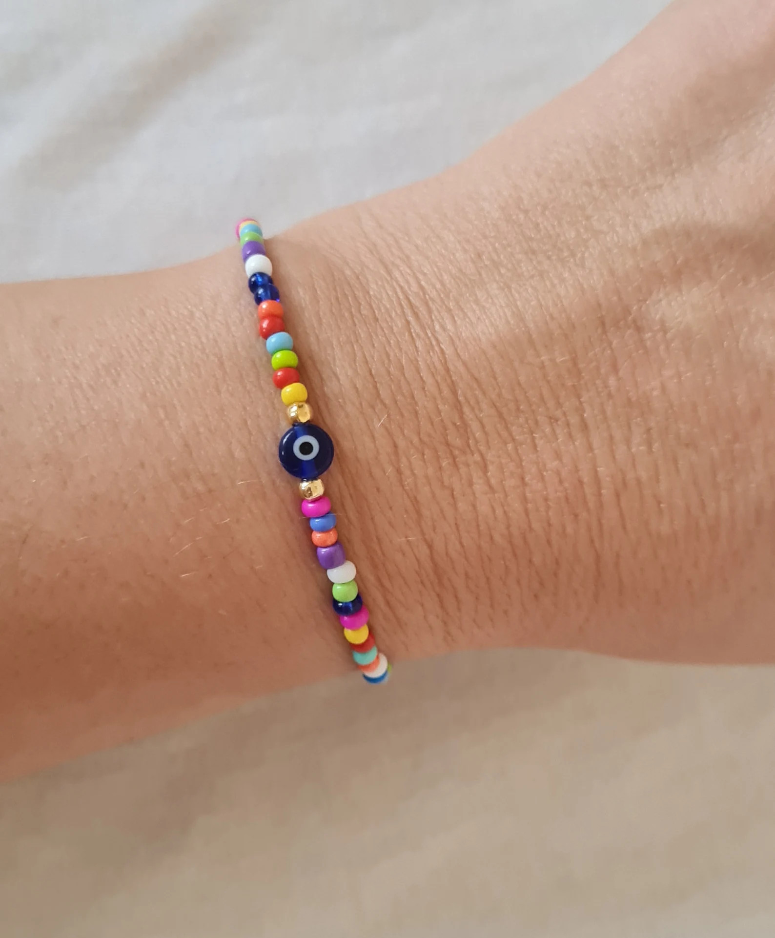 Evil Eye Bracelet,dainty Evil Eye Bracelet,beaded Bracelet,protection Jewelry,nazar, Adjustable B... | Etsy (US)