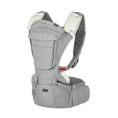 Chicco SideKick Plus 3-in-1 Hip Seat Carrier - Titanium: Lumbar Support, Storage Pockets, Ventilated Fabric, Padded Straps | Target