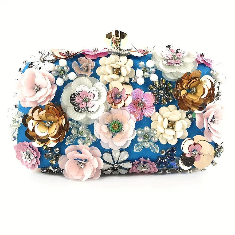 Elevate Your Look with This Elegant Beaded Flower Evening Bag For Women - Perfect for Weddings & ... | Temu Affiliate Program
