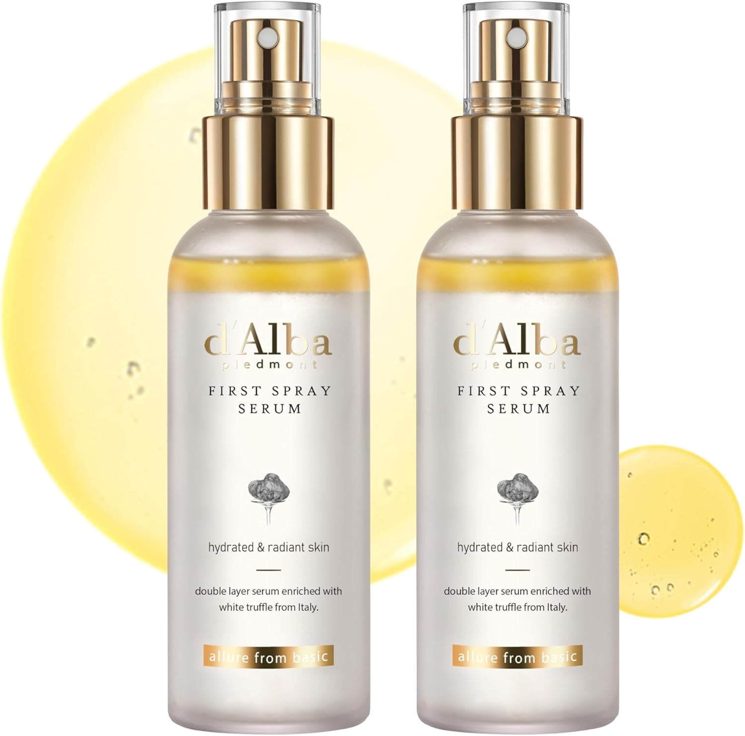 [2 Bottles] d'Alba Italian White Truffle First Spray Serum, Vegan Skin Care, Hydrating Face Moist... | Amazon (UK)
