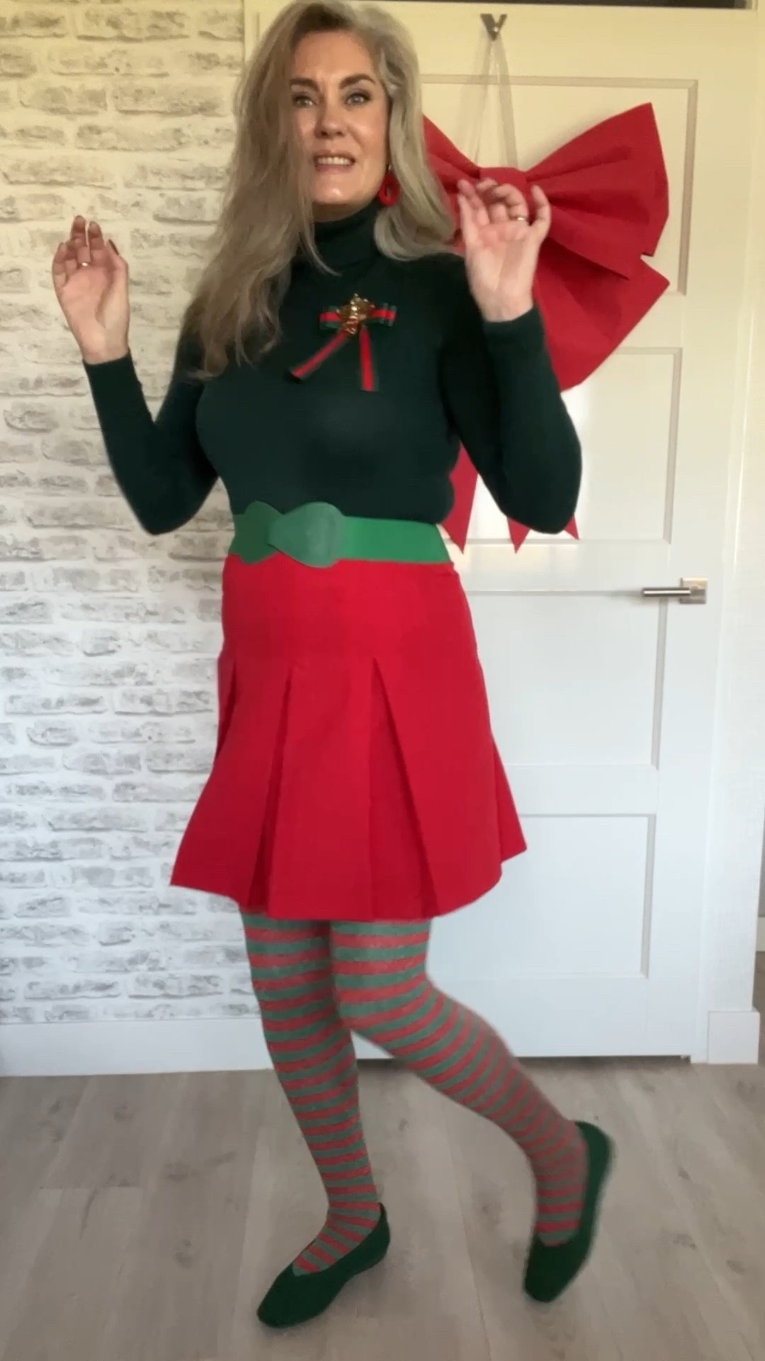 Colorful Christmas outfit. Elf inspired 😂. Striped tights are Snagtights, red skirt is BonPrix.



#LTKeurope #LTKpartywear #LTKnederlands