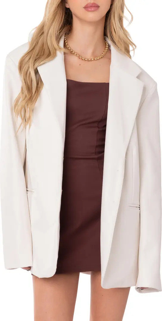 Anna Oversized Faux Leather Blazer | Nordstrom