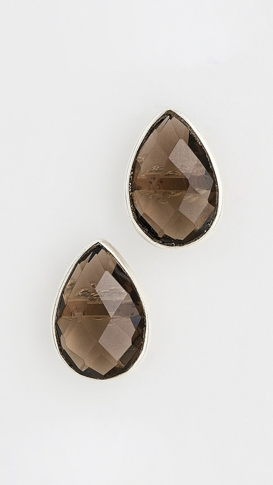 Benington Smokey Quartz Studs | Shopbop