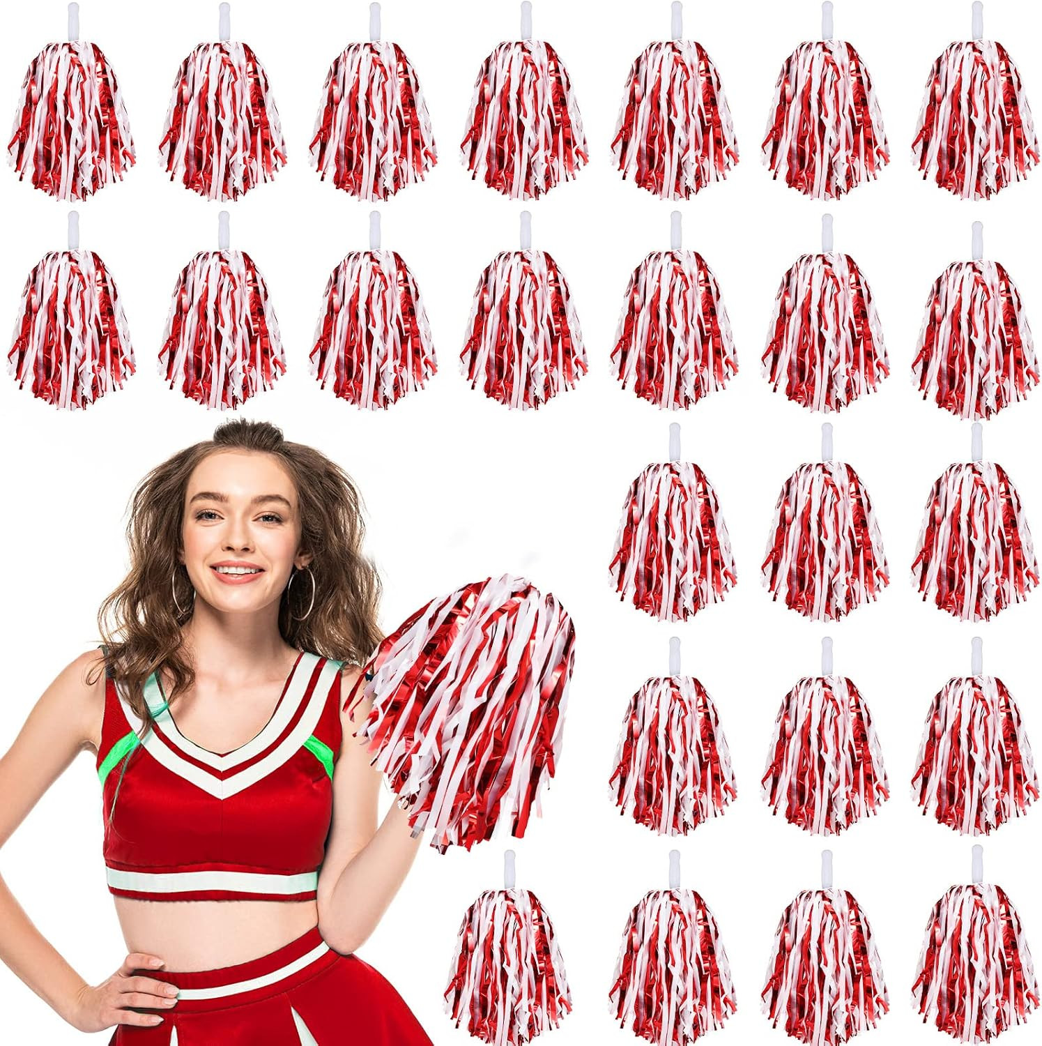 24 Pcs Pom Poms Cheerleading Cheerleader Pom Poms Spirited Cheer Pom Poms Cheerleader Pom Poms Ba... | Amazon (US)